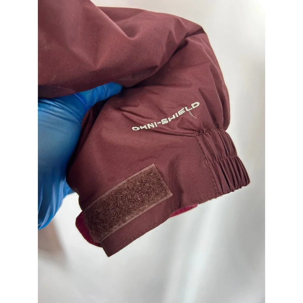 Columbia Omni-Shield Hooded Jacket Burgundy‎ Pink Gorpcore Wind Resistant Large - Picture 4 of 10